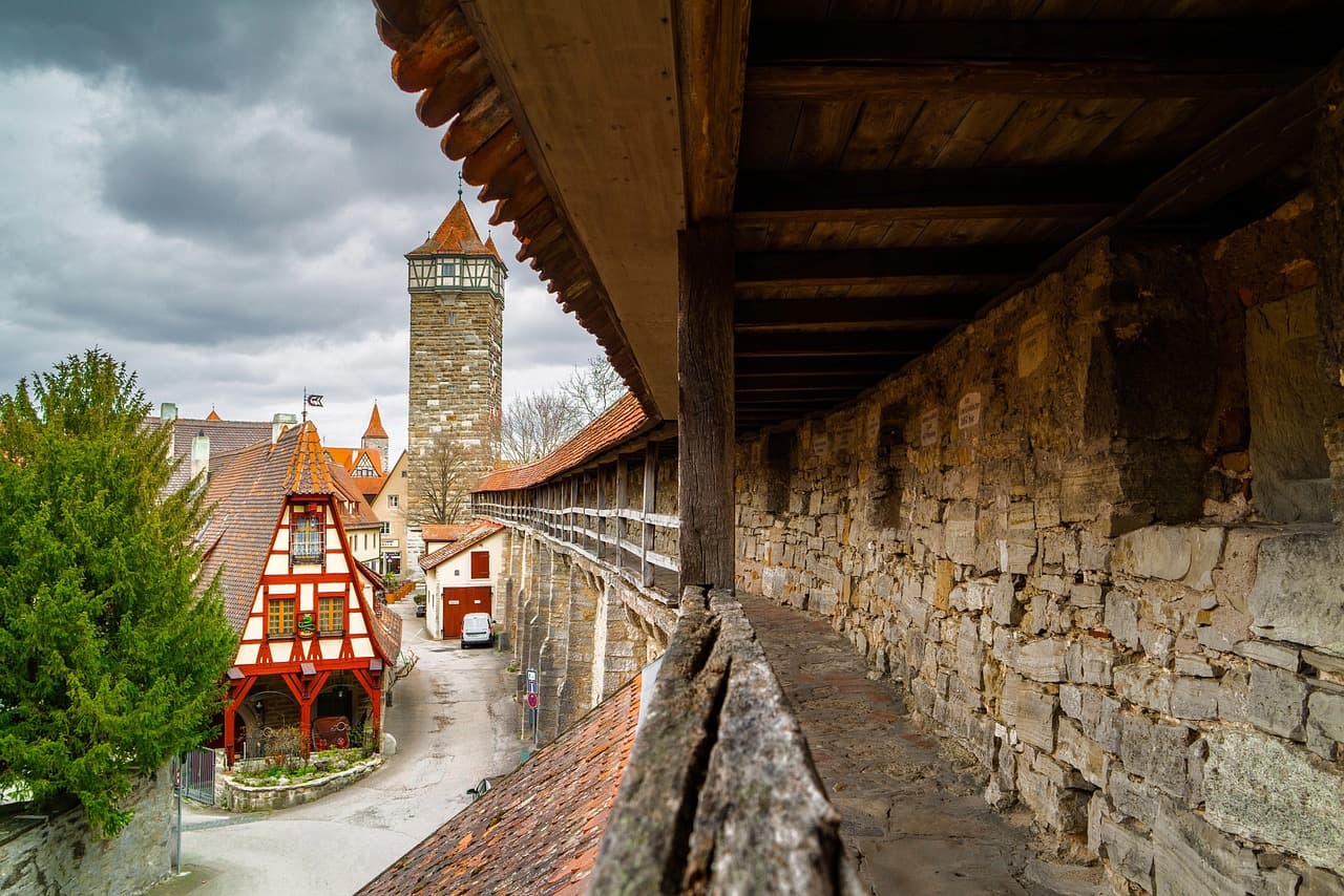 City wall of Rothenburg ob der Tauber
