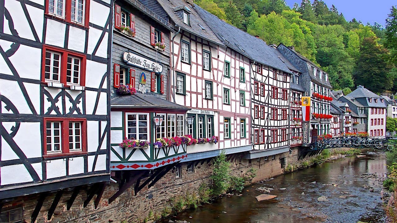 Driving a convertible through the Eifel